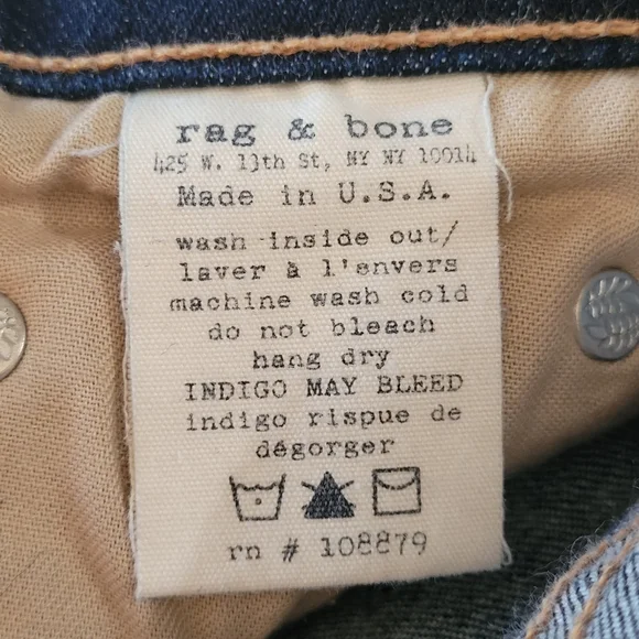 Rag & Bone High Rise Skinny Jeans - Heritage 27 - Picture 10 of 15